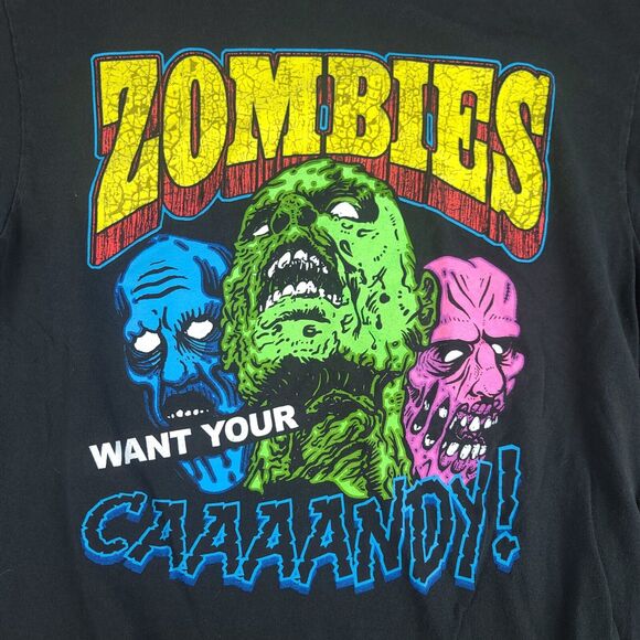 Zombies Graphic T Shirt Mens Medium Black Cotton Halloween Casual - Picture 8 of 11